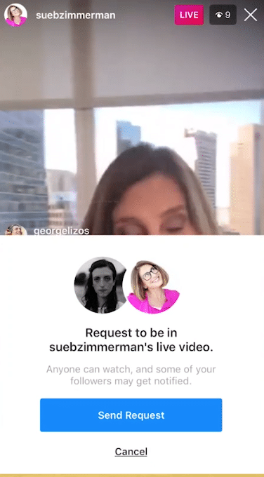 Sue B Zimmerman shares how to respond to an Instagram Live guest request