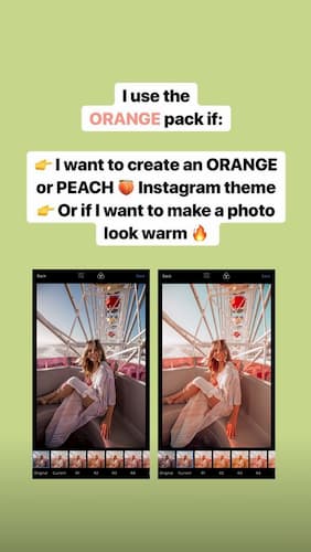 Preview.App’s Instagram Story with a lime green background and white-blocked text. 
